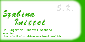 szabina knittel business card